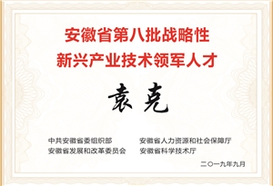 安徽省第八批戰(zhàn)略性新興產(chǎn)業(yè)領軍人才
